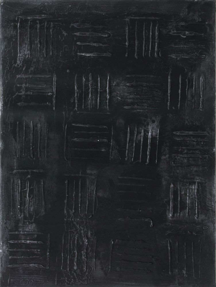 Herbert Zangs - Relief Schwarz Relief Schwarz