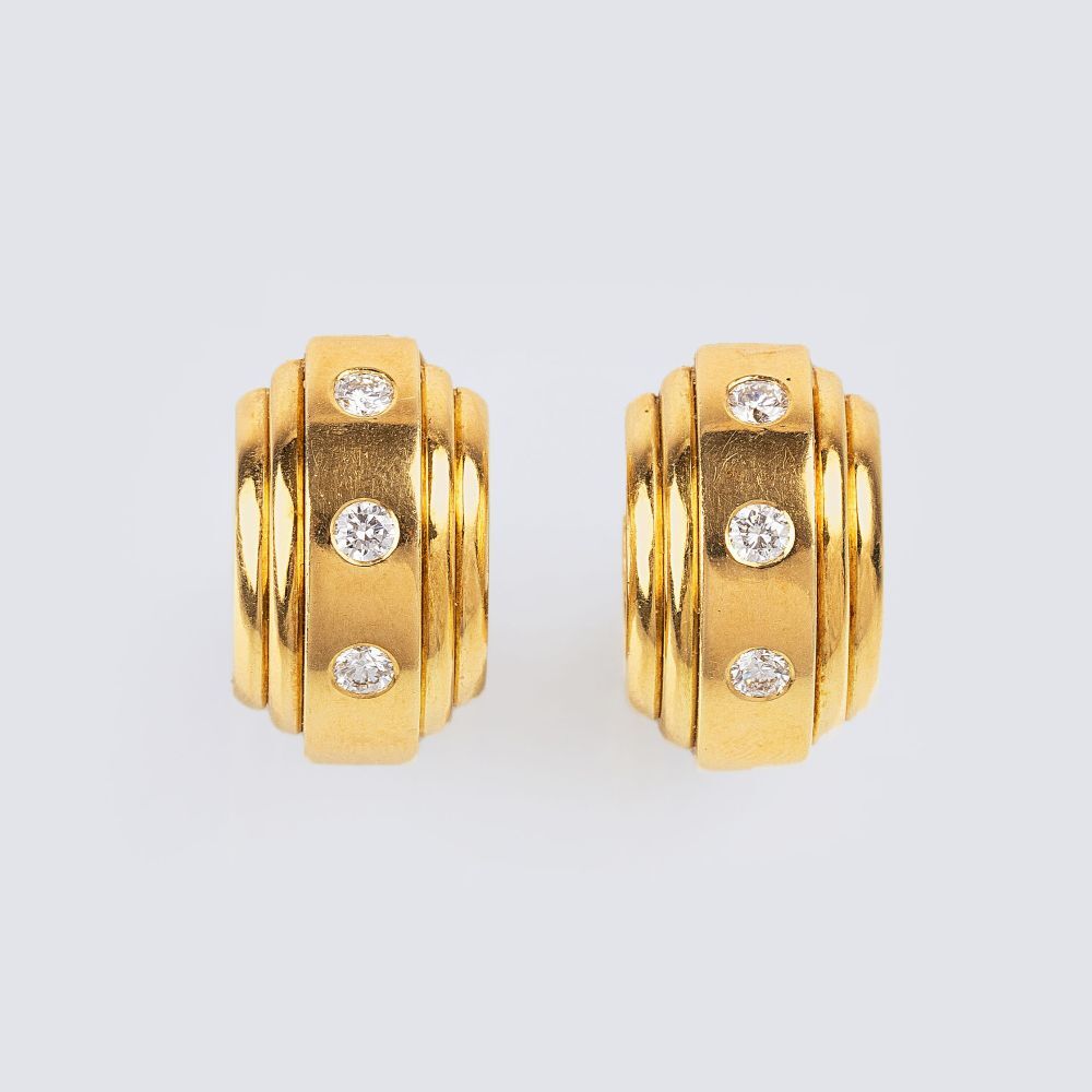 A Pair of Diamond Earrings