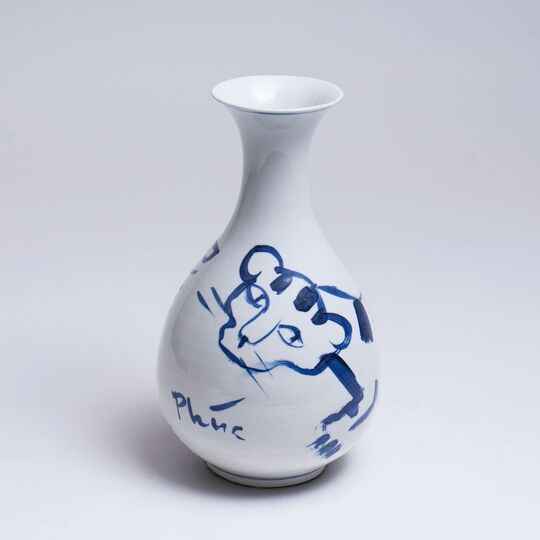 Vase mit Tigerdekor