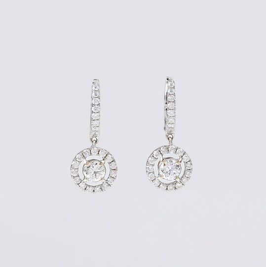 A Pair of Diamond Earrings