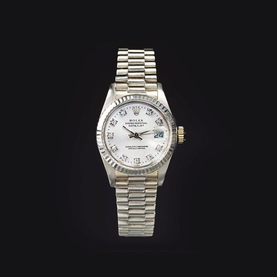 A Ladies' Wristwatch with Diamonds 'Oyster Perpetual Datejust'