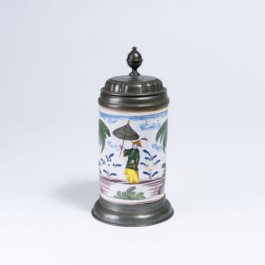 A Faience Tankard with a Chinese