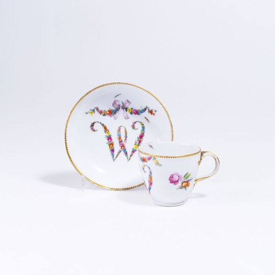 A Cup with Flower Monogram 'W'