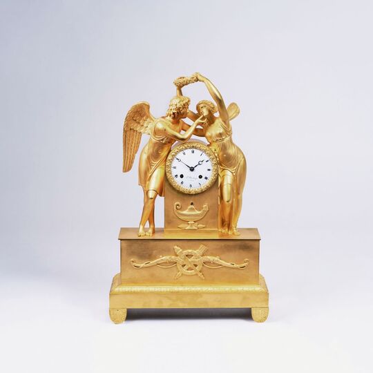 An Empire Pendule 'Amor and Psyche' after a Model of Claude Michallon (1752-1799)