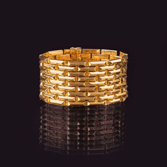 Breites Vintage Gold-Armband