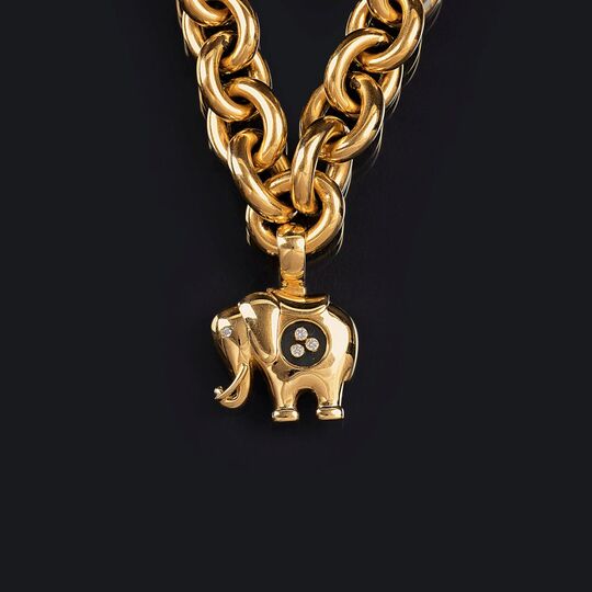 Anhänger 'Elefant Happy Diamonds' an Kette