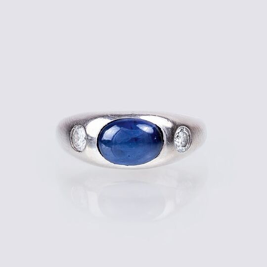 A Sapphire Diamond Ring