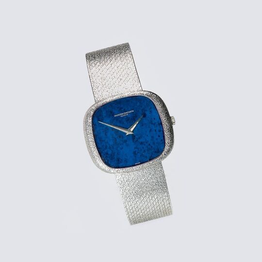 A Gentlemen's Wristwatch with Lapis Lazuli Dial