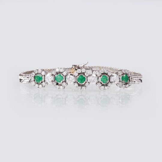 An Emerald Diamond Bracelet