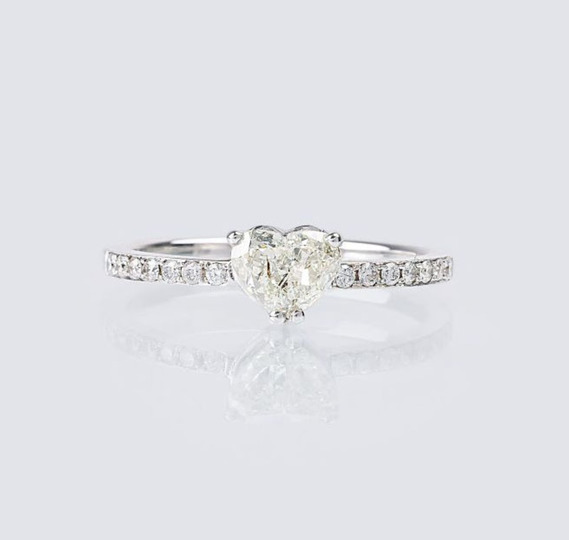 Diamant-Brillant-Ring 'Herz'