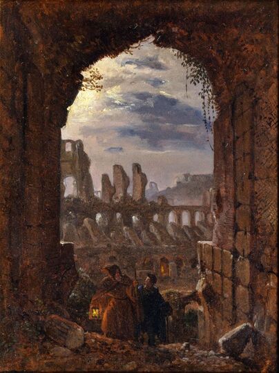 Visitors in the Colosseum
