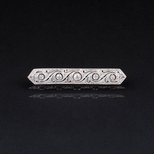 Jugendstil Diamant-Brosche