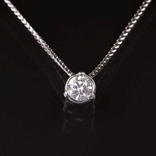 A Solitaire Diamond Pendant on Necklace