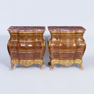 A Pair of Commodes in Style of Mathias Ortmann