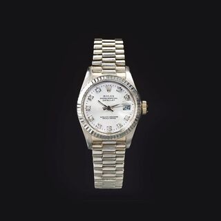 Damen-Armbanduhr mit Diamant-Besatz 'Oyster Perpetual Datejust'