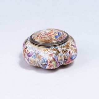 A Fine Enamelled Snuff Box with Mythological Scenes