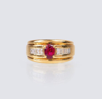 A Ruby Diamond Ring