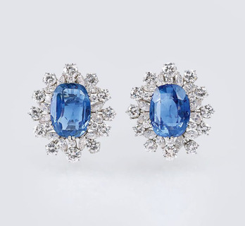 - A Pair exclusive, highcarat Earrings with Natural Sapphires and Diamonds A Pair exclusive, highcarat Earrings with Natural Sapphires and Diamonds