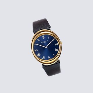 Herren-Armbanduhr 'Golden Ellipse Blue Dial'