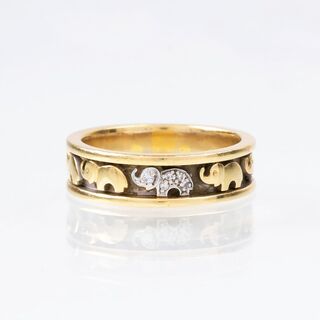 A Gold Ring with Elephants