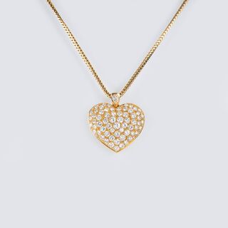 A highcarat Heart Diamond Pendant on Necklace