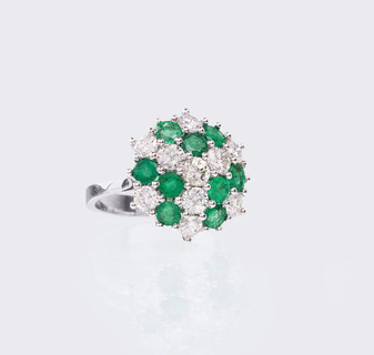 An Emerald Diamond Cocktailring