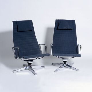 A Pair of Aluminium Chairs EA 124