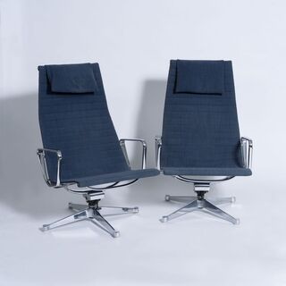 A Pair of Aluminium Chairs EA 124