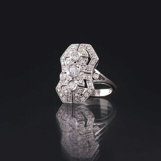 Art-déco Diamant-Ring