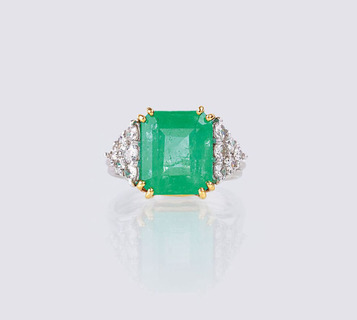 A highcarat Emerald Diamond Ring