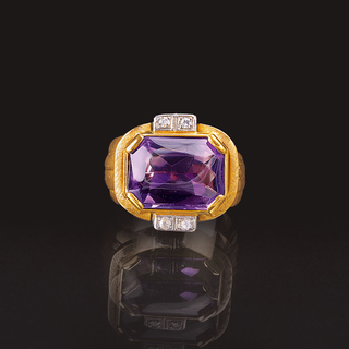 Amethyst-Diamant-Ring