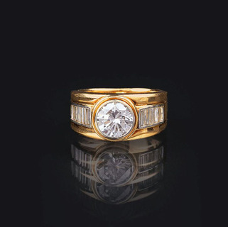 A rare-white Solitaire Diamond Ring