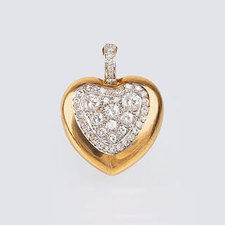 A Diamond Heart shaped Pendant