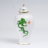 A Lidded Vase 'Green Dragon' - image 1