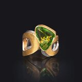 A modern bicolour Ring with Tourmaline - image 1
