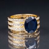 A Sapphire Diamond Ring - image 2