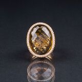 A Cocktail Ring with Smoky Quartz - image 1