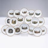 A Set of 18 Plates with Saxonian Views