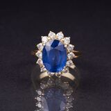 A Natural Sapphire Diamond Ring - image 3