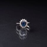 A petite Sapphire Diamond Ring - image 3