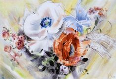 A Porcelain Plaque 'Flower Summer' - image 1