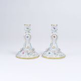 A Pair of Candlesticks with Strewing Flowers