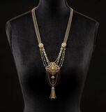An Art Nouveau Necklace with Filigree Ornaments and Gemstones - image 2