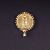 Gold-Münze 'Saint Gaudens Double Eagle' als Anhänger - Bild 2