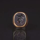 A Ring with classical Red Jasper Intaglio 'Hero' - image 1