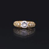 A Rare-White Solitaire Diamond Ring - image 1