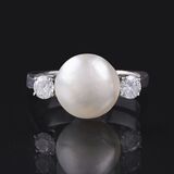 A Pearl Diamond Ring - image 1