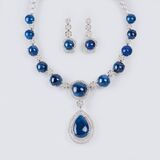 A highcarat Demi Parure with Sapphire Cabochons and Diamonds - image 1