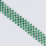 An Emerald Diamond Bracelet 'Vert de jardin' - image 1