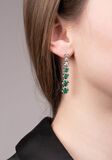 A Pair of Emerald Diamond Earpendants - image 2